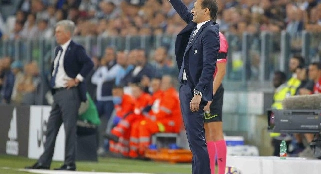 Carlo Ancelotti e Max Allegri in Juve - Napoli, le formazioni ufficiali