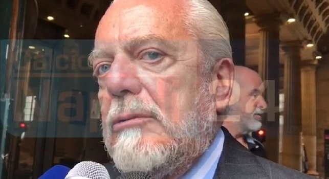 Aurelio De Laurentiis dopo il pranzo Uefa a Parigi