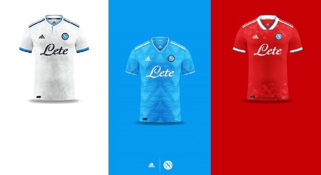 Napoli-Adidas, l'indiscrezione di Footy Headlines stuzzica alcuni designer: potrebbero essere queste le divise? [FOTO]