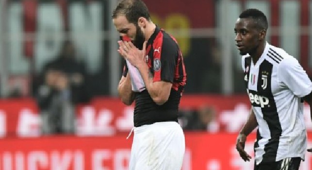 Gonzalo Higuain con la maglia del Milan