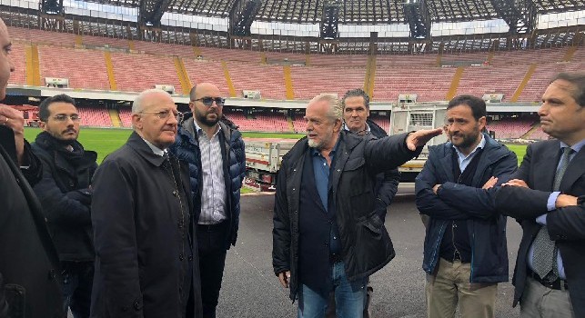 Stadio San Paolo: De Laurentiis, De Luca e Borriello a colloquio