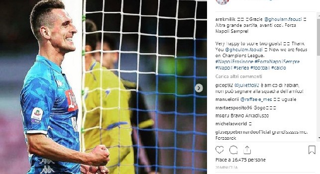 Milik esulta su Instagram: Grazie Ghoulam! Altra grande vittoria, ora testa alla Champions! [FOTO]