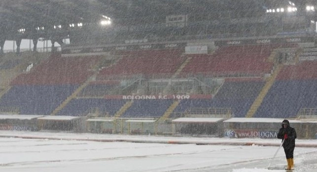 Bologna-Milan a rischio rinvio? Forte neve su Bologna, ma il Dall'Ara reagisce bene