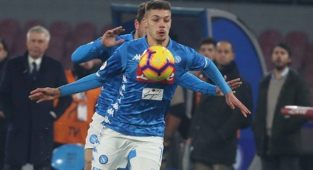 Gianluca Gaetano in azione con la maglia del Napoli