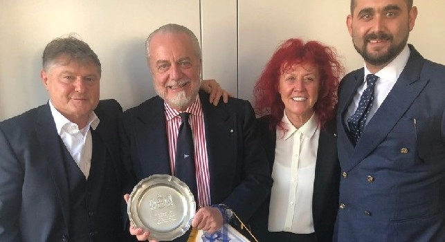 De Laurentiis al pranzo UEFA insieme al figlio Edo, presente anche il presidente dello Zurigo [FOTO]
