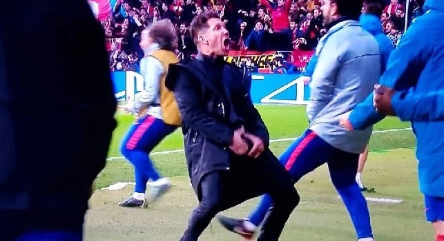 Simeone pensava di essere al bar con gli amici, ha perso la testa, studio Sky contro l'esultanza del Cholo!