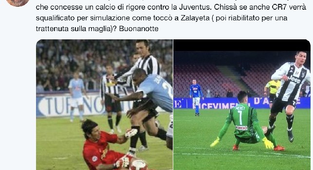 Pistocchi: Zalayeta fu squalificato per simulazione. Chissà se toccherà anche a CR7 [FOTO]