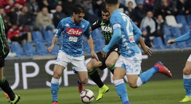 RILEGGI DIRETTA - Sassuolo-Napoli 1-1 (52' Berardi; 86' Insigne): lo 'scugnizzo' trova il pareggio a giro, perciolo scampato!