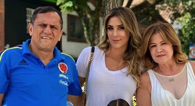 Famiglia Ospina con papà Hernan e la sorella, Daniela, ex moglie di James Rodriguez