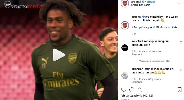 L'Arsenal <i>avverte</i> il Napoli sui social: Pronti a finire il lavoro... [FOTO & VIDEO]