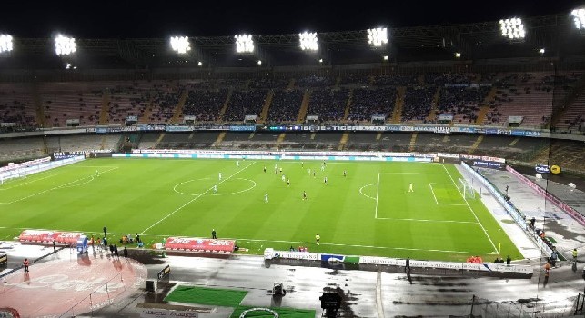 Napoli-Cagliari, dati ufficiali su spettatori ed incasso: presenti poco più di 15mila tifosi