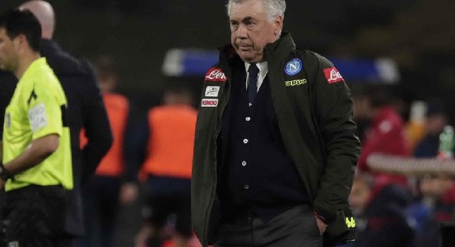 Napoli-Inter, Carlo Ancelotti in panchina