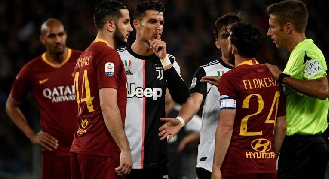 Lite Florenzi Ronaldo - Roma-Juventus