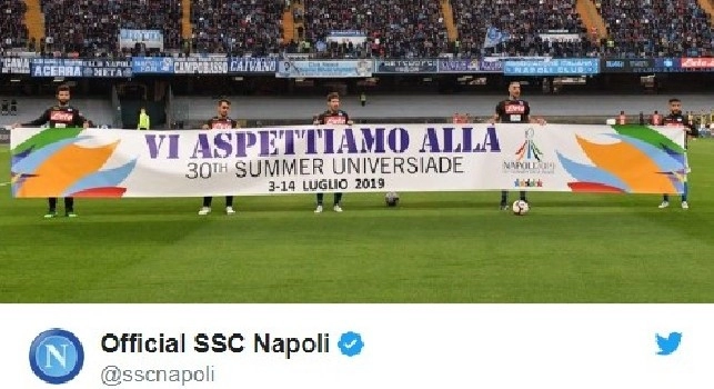 La SSC Napoli promuove le Universiadi: Venite in Campania a conoscere il mondo attraverso lo sport [FOTO]