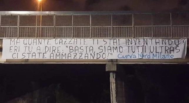 Napoletano carogna, anche Ciro Esposito si sarebbe vergognato. Risposta ultras Inter, Milano invasa dagli striscioni [FOTOGALLERY]