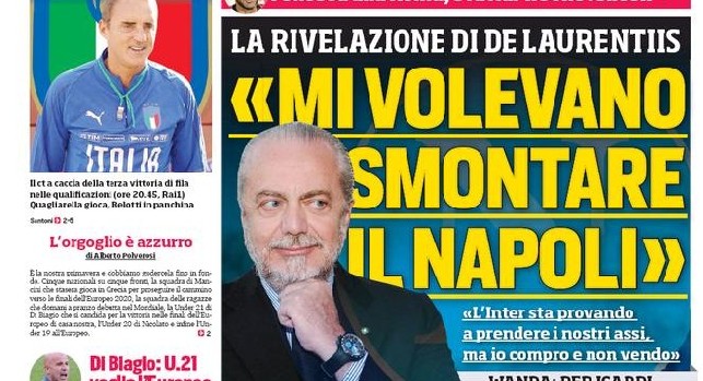 De Laurentiis: “Mi volevano smontare il Napoli. L’Inter sta provando a prendere i nostri assi, ma io compro e non vendo”