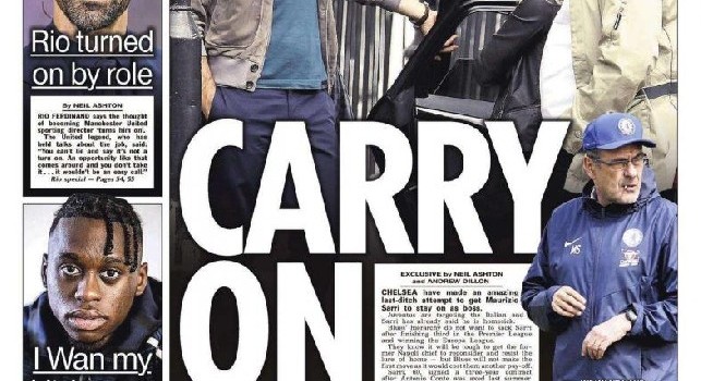 <i>The Sun</i> - Il Chelsea prova a convincere Sarri a restare a Londra [FOTO]