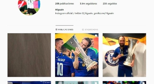 Higuain chiude il suo profilo Instagram: Da oggi non è più il mio account, buona giornata [FOTO]