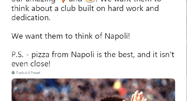 SSC Napoli su Twitter: Quando gli americani pensano all'Italia, vogliamo che pensino al nostro club
