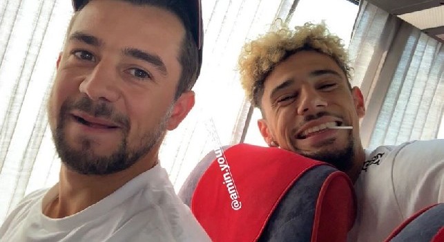 Ritiro Dimaro SSC Napoli, Amin Younes e Kevin Malcuit