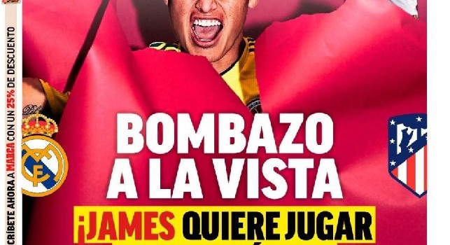 James-Napoli, clamoroso annuncio di Marca: Il colombiano vuole giocare con l'Atletico Madrid [FOTO]