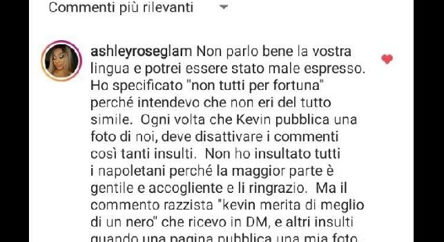 Lady Malcuit: Per fortuna non tutti i napoletani sono razzisti, ma quando Kevin pubblica una nostra foto...