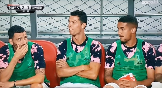 Team K-Juventus 3-3, un'ora di gara disastrosa per i bianconeri: Ronaldo preso in giro da Cesinha [VIDEO]