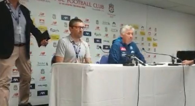 Carlo Ancelotti conferenza stampa Liverpool-Napoli 0-3