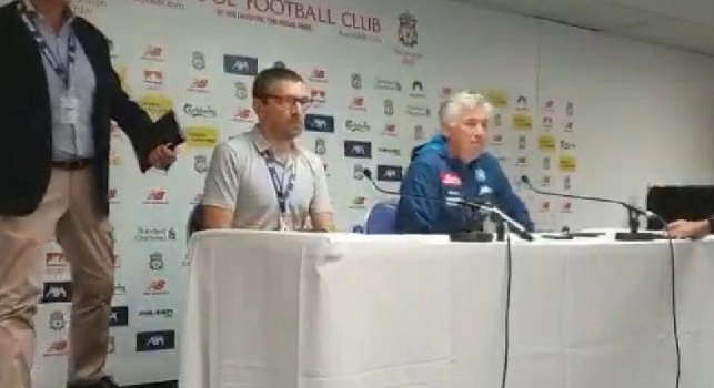 Carlo Ancelotti conferenza stampa Liverpool-Napoli 0-3