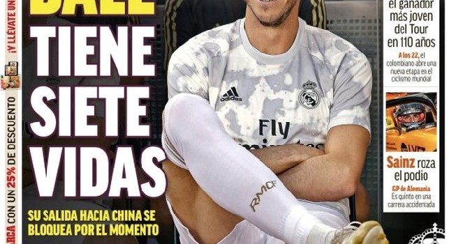 <i>Marca</i> in prima pagina: James all'Atletico si complica per via del 7 a 3 subito in amichevole dal Real Madrid