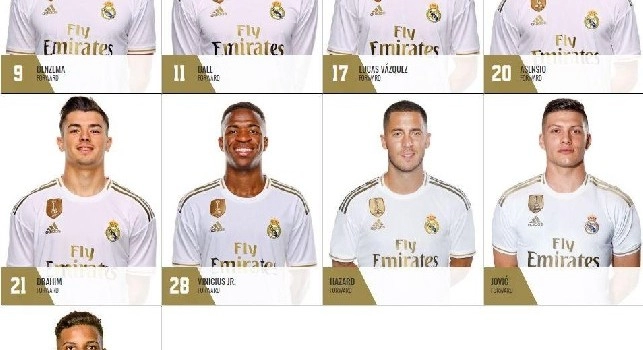 Il Real Madrid pubblica la rosa di quest'anno, assente James Rodriguez [FOTO]
