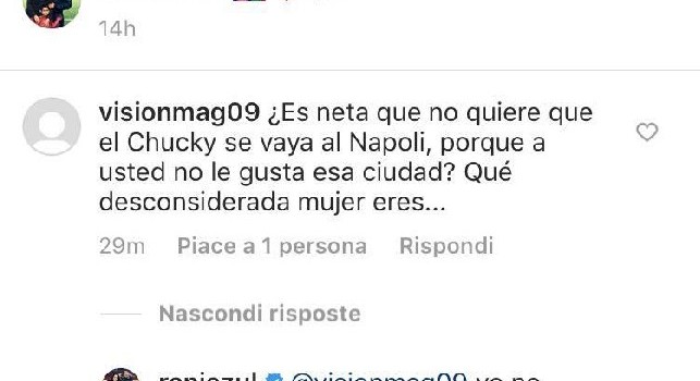 Lozano, la moglie: Bloccare il trasferimento perchè non mi piace Napoli? Non prendo io queste decisioni. Poi la dedica: Ti seguirò dovunque