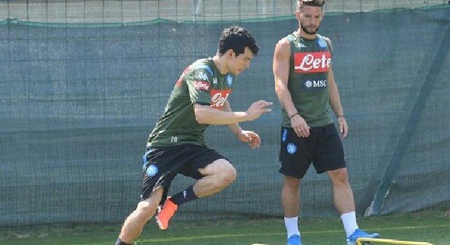SSC Napoli, il report da Castel Volturno: Lozano ha lavorato in gruppo per tutta la seduta