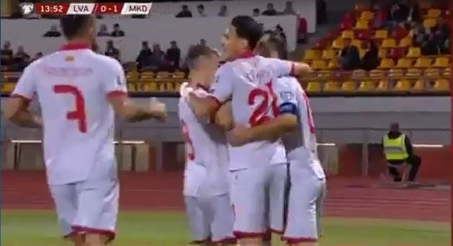 Lettonia-Macedonia 0-2 al termine del primo tempo: assist vincente di Elmas nel primo gol dei macedoni [VIDEO]