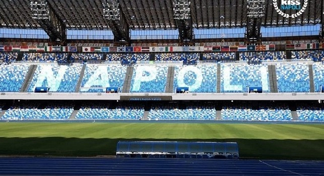 Stadio San Paolo, ecco come apparirà la scritta Napoli sugli spalti [FOTO]
