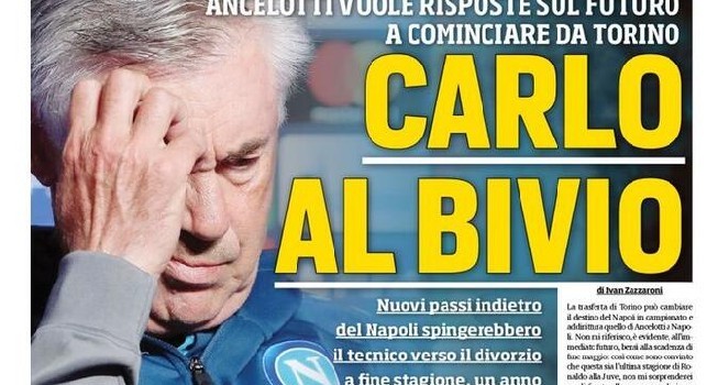 Corriere dello sport in prima pagina: Ancelotti-Napoli, nuovi passi indietro spingerebbero verso il divorzio a fine stagione [FOTO]
