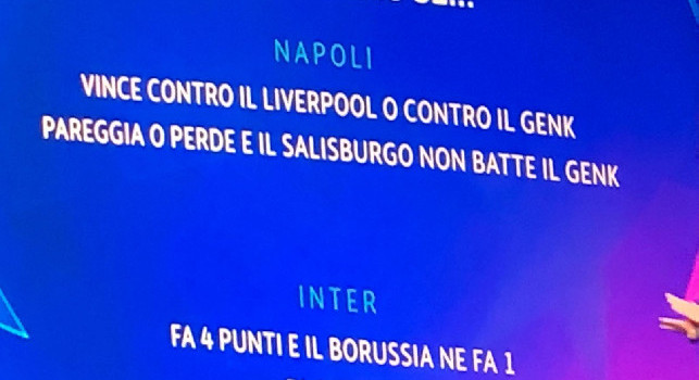 Il Napoli si qualifica agli ottavi di Champions League se... [GRAFICO]