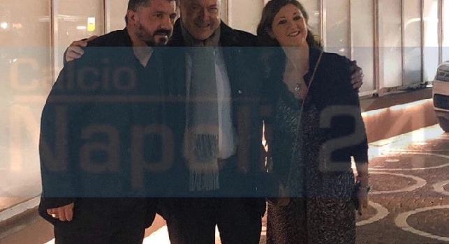Anche Gennaro Gattuso &egrave; arrivato alla cena di Natale: il neo tecnico azzurro acclamatissimo dai tifosi! [FOTO CN24]