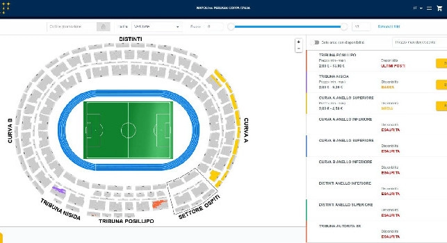Napoli-Perugia, caos biglietti su TicketOne: Curva B e Distinti sold out ma in realtà semivuoti