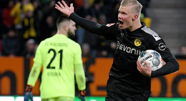 Erling Haaland, esordio con il Borussia Dortmund