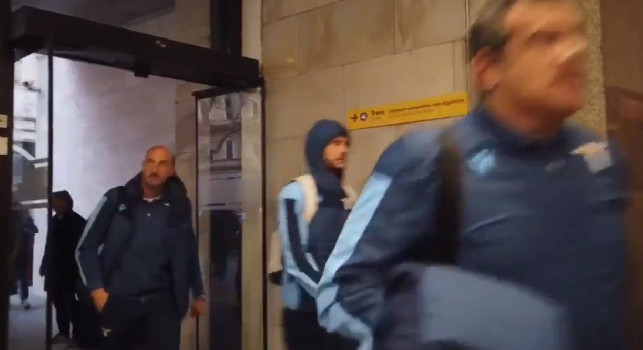 Lazio in partenza verso Napoli per la partita di domani al San Paolo [VIDEO]