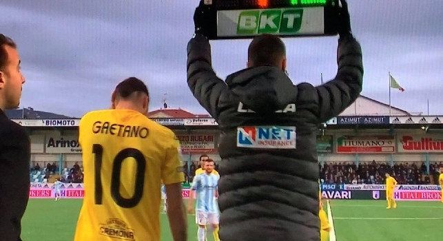 Cremonese-Pisa 3-4, Gaetano in campo al 76' al posto di Deli