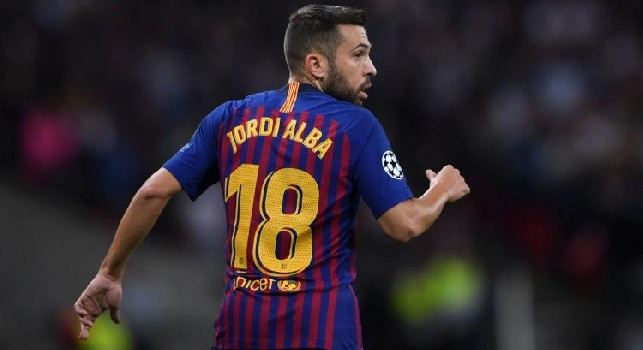 As - Jordi Alba salter&agrave; le sfide con il Napoli e il Real Madrid