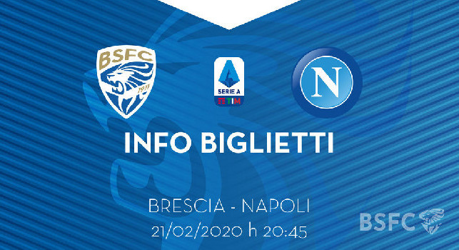 Brescia-Napoli, in vendita i biglietti per il settore ospiti: obbligo di membership card, i prezzi