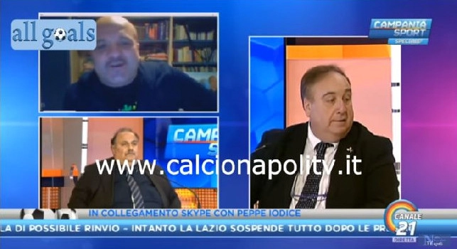Hai offeso la nostra trasmissione!: lite Iodice vs Iannicelli, il comico abbandona il collegamento con Canale 21 [VIDEO]