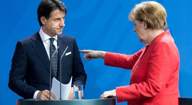 Die Welt, Giuseppe Conte e Angela Merkel