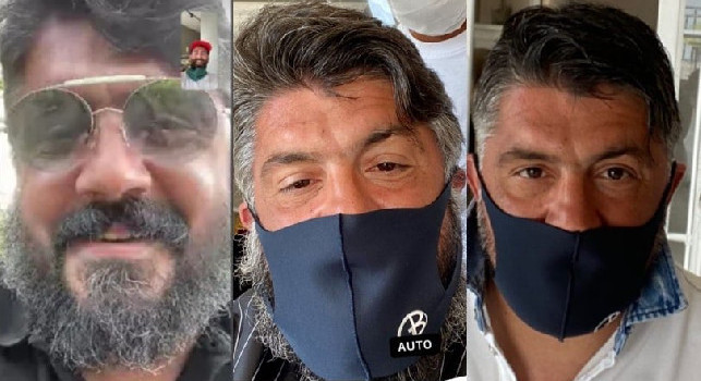 Nuovo look per Gattuso, via barba e capelli incolti per l'allenatore del Napoli [FOTO]