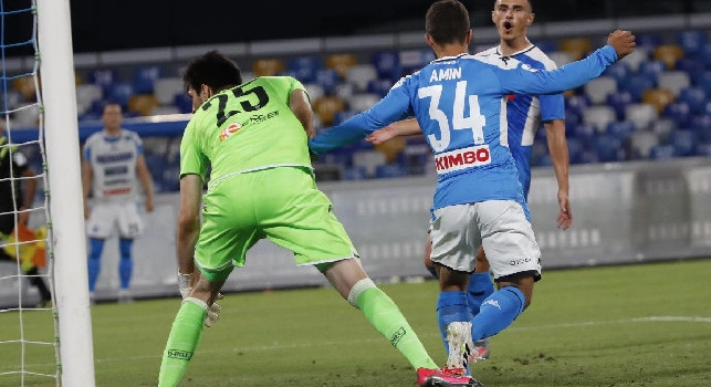 Dalle mascherine in panchina alla gioia di Amin: le emozioni di Napoli-Spal 3-1 [FOTOGALLERY CN24]
