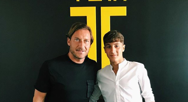 Francesco Totti e Mattia Puzone