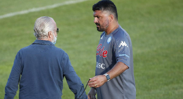 Castel di Sangro, è arrivato anche De Laurentiis: subito saluto con Gattuso sul terreno di gioco [FOTO e VIDEO CN24]